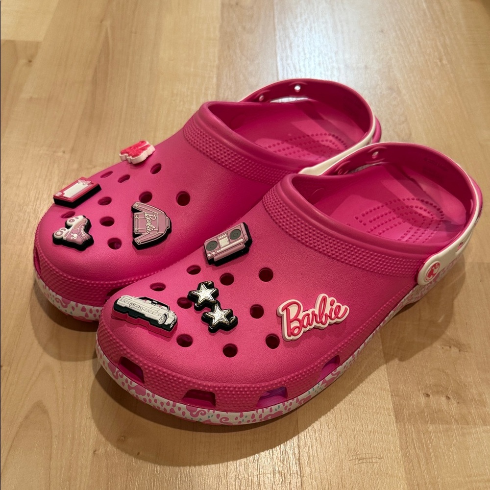Barbie crocs Slippers with Fun Charms M 13